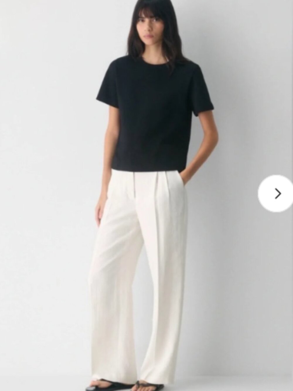 Wilfred Aritzia Effortless Pants Wide Leg White NWT Size 12
